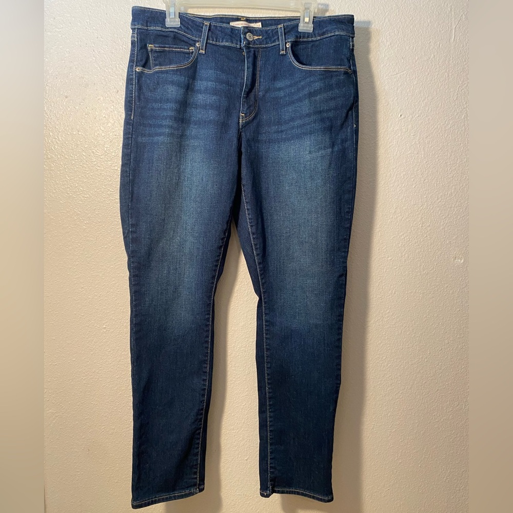 Levi’s Jeans Women Classic Mid Rise Skinny Blue Dark Wash 16M